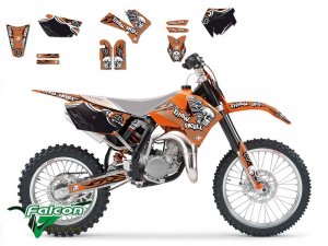 Комплект наклеек Blackbird Sticker Graphic Kit Tribal Skull KTM SX85 06-12