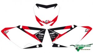 Фона под номера белые Blackbird Suzuki RMZ 450 08-17